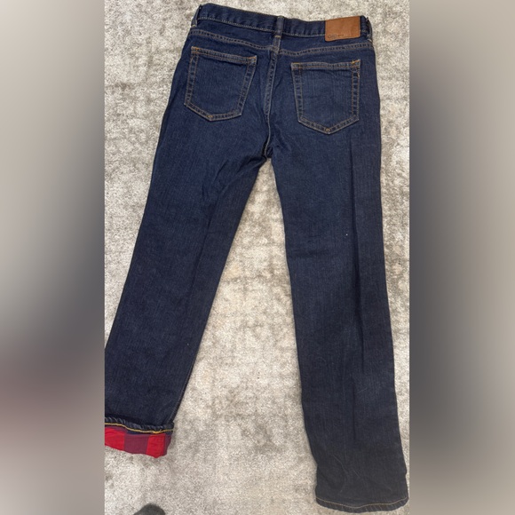 Gap Kids Boys Plaid Flannel Lined Denim Pants. Size 10 Regular - Picture 4 of 4